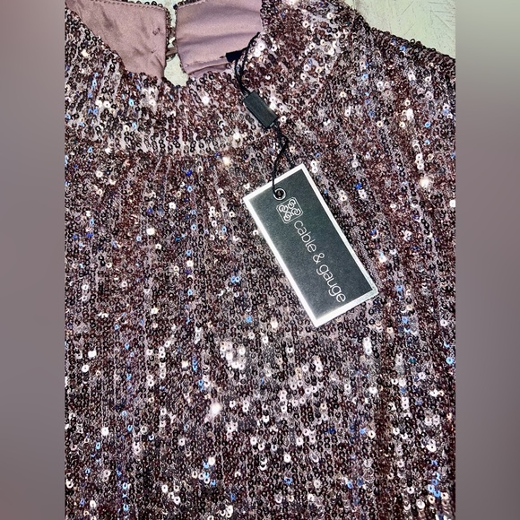 NEW Cable & Gauge Sparkly Pink Top - Picture 4 of 5